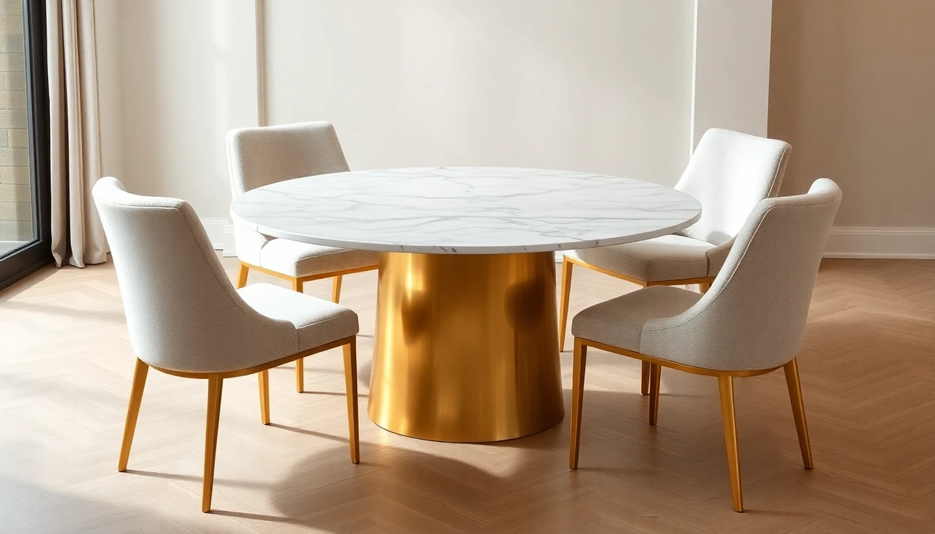 Comedor de mármol Calacatta